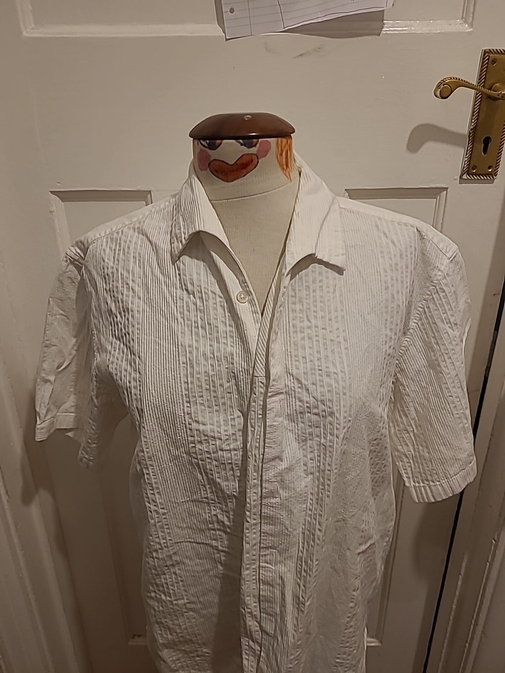 Mens Next Size Medium Textured Short Sleeved Shirt