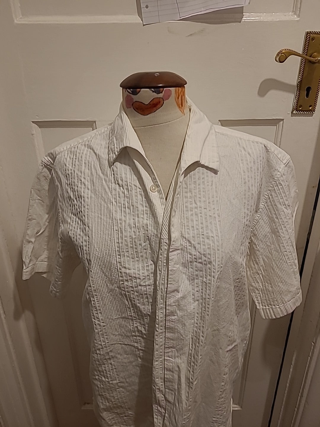 Mens Next Size Medium Textured Short Sleeved Shirt