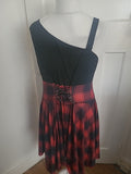 Shein 2XL Red And Black Check Sleeveless Dress