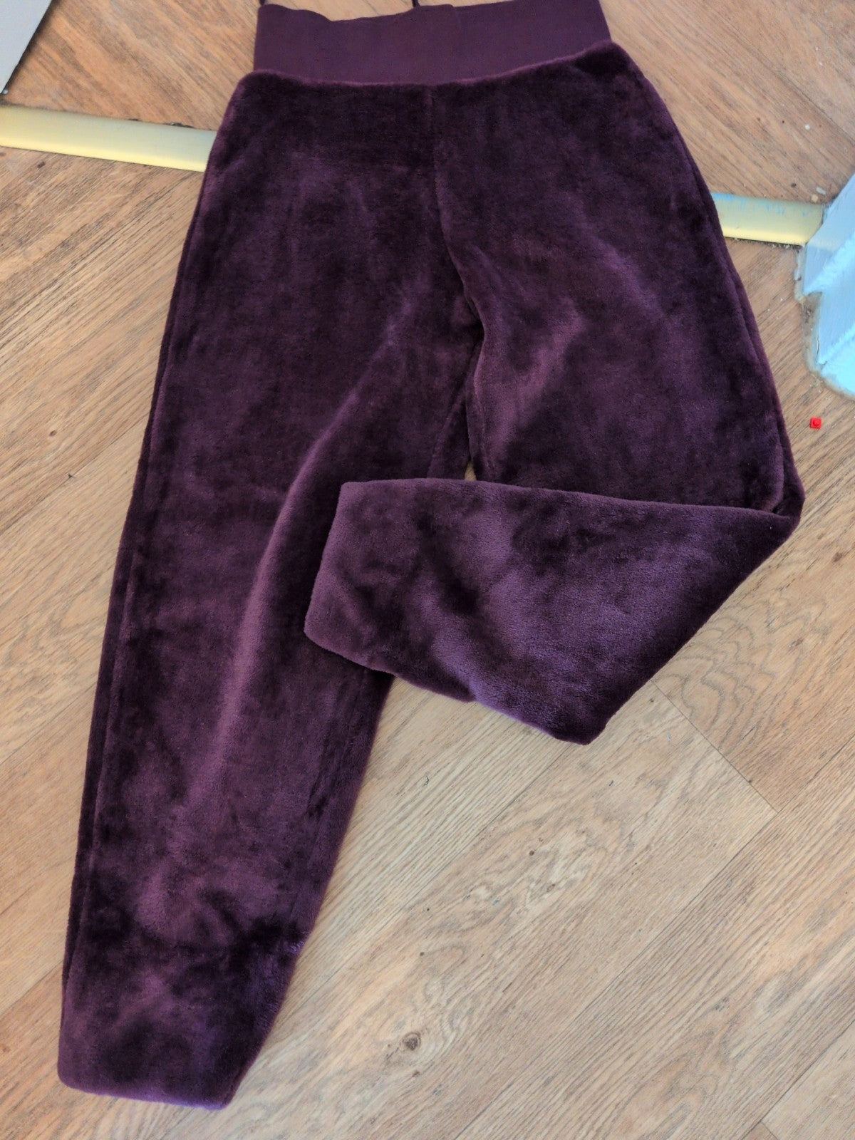 Marks And Spencer XS Dark Aubergine Fluffy Pyjama Bottoms