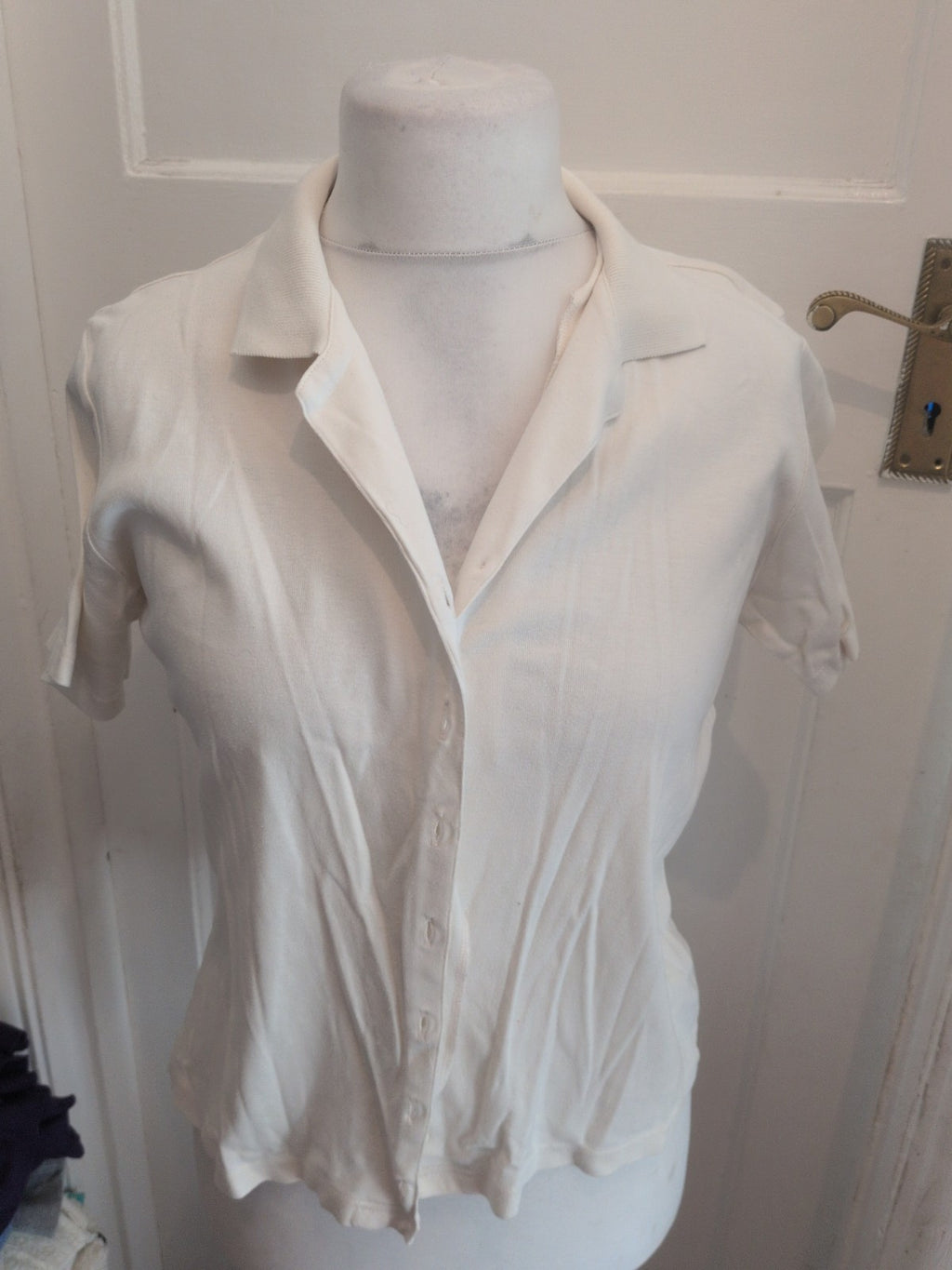 BHS 14 Cream Short Sleeve Cardigan