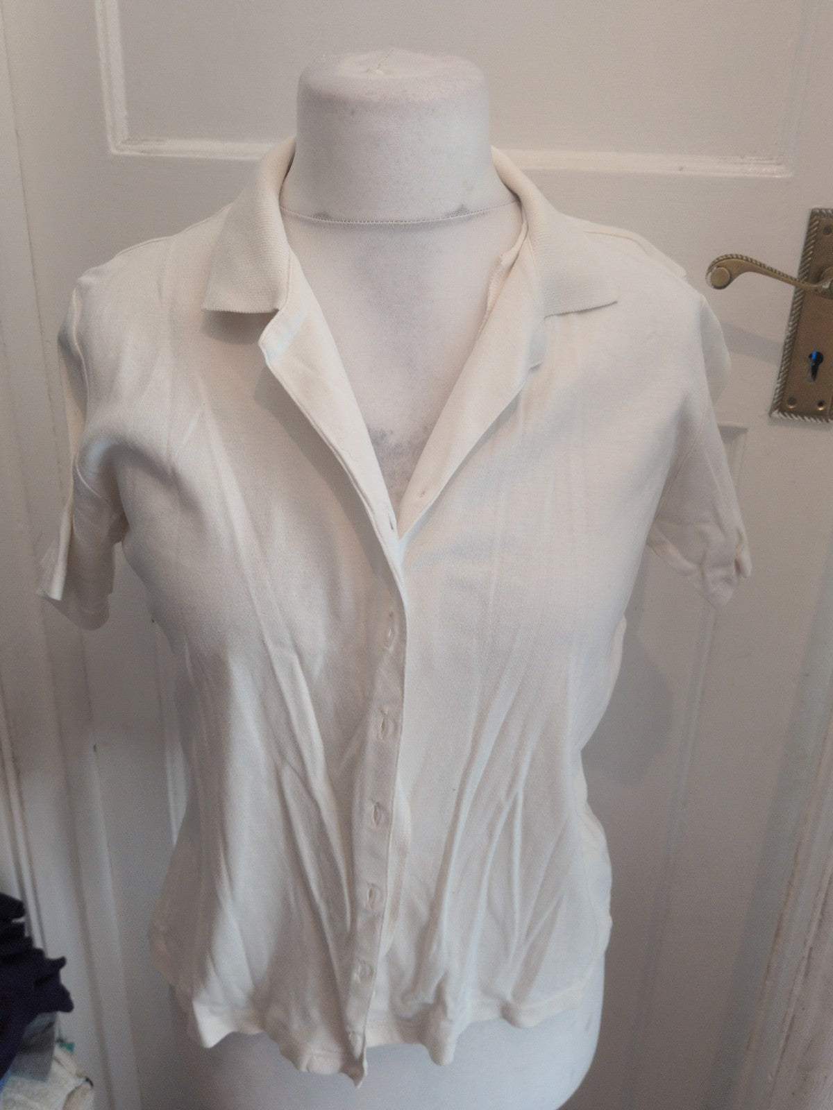 BHS 14 Cream Short Sleeve Cardigan