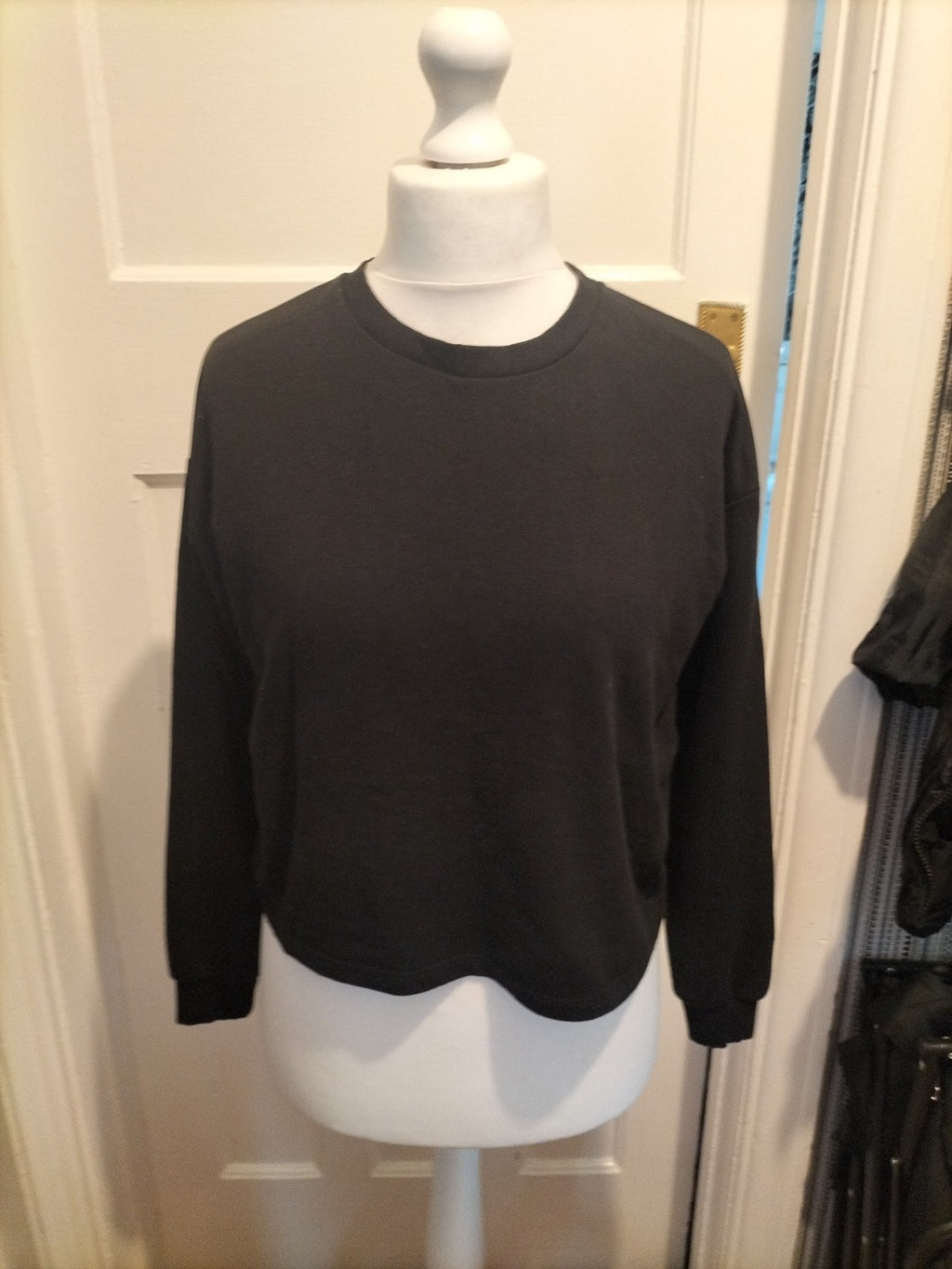 Ladies In Other Words Size XS Black Long Sleeved Jumper
