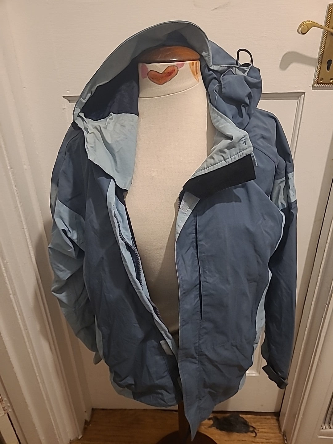 Ladies Storm-Pro Size 12 Grey/Navy Mesh Lined Waterproof Coat