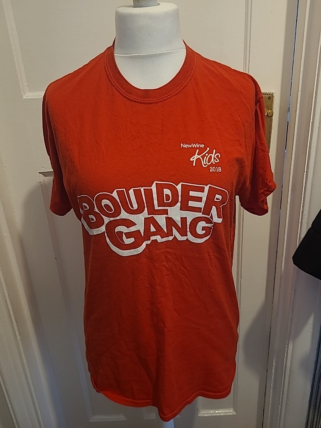 Mens Gildan Size Medium Printed Red Short Sleeved Tshirt