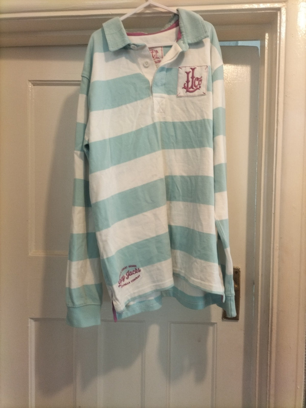 Girls Lazy Jacks 11-13 Years Striped Polo Tshirt