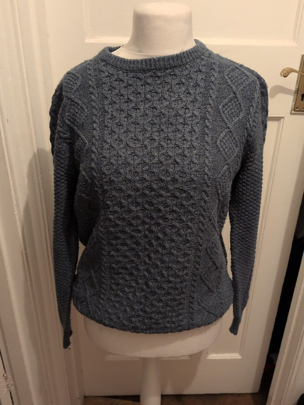 TU Man Medium Teal Pattern Jumper Pullover