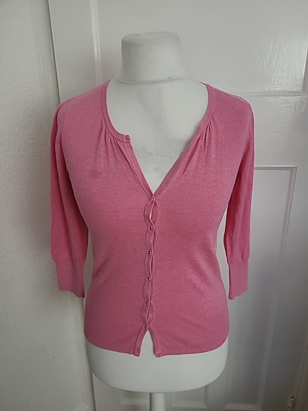 Ladies Monsoon Size 8 Pink Buttoned Cardigan