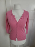 Ladies Monsoon Size 8 Pink Buttoned Cardigan