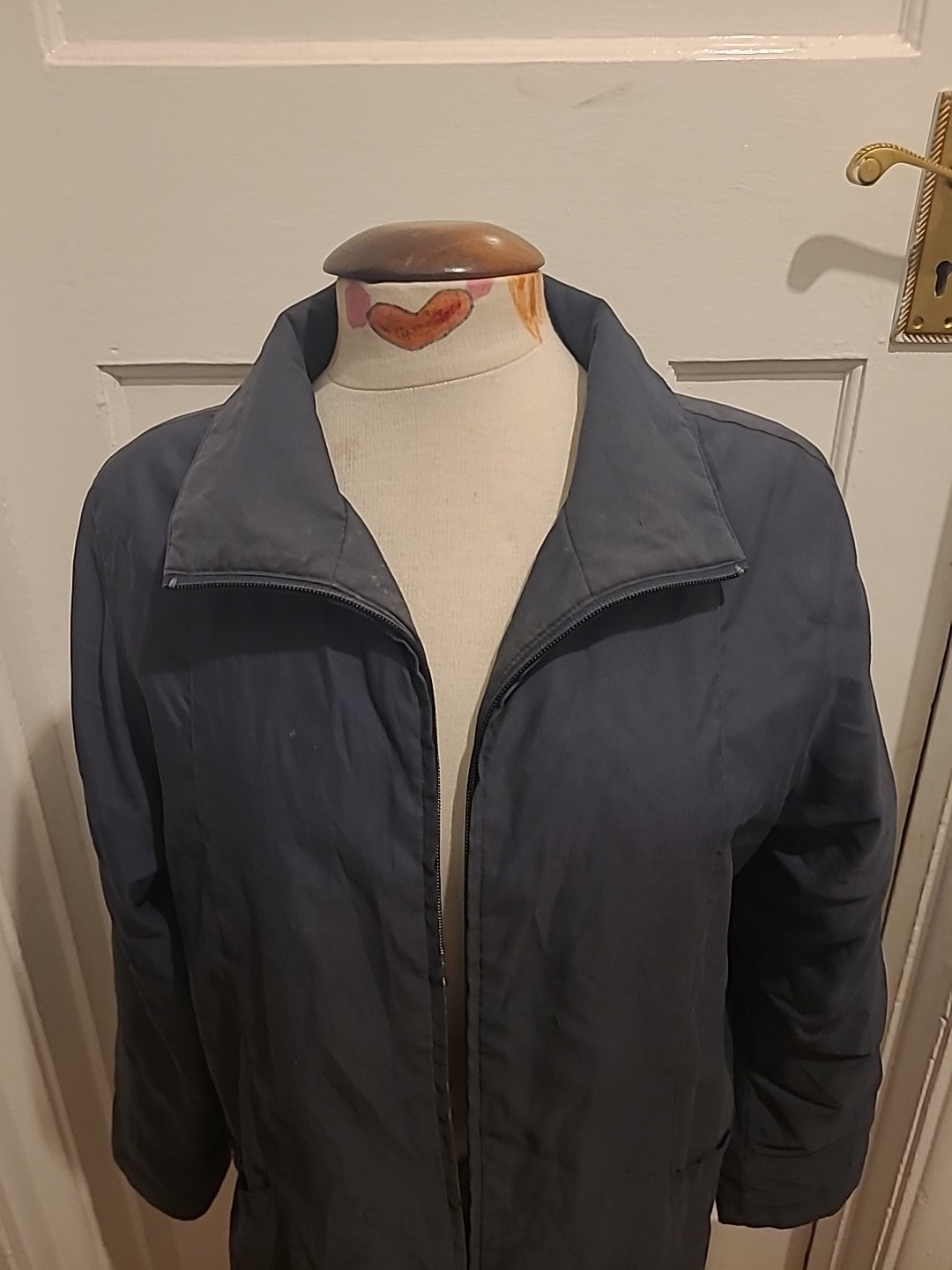 Ladies EWM Size 14 Charcoal Lined Zip Through Jacket