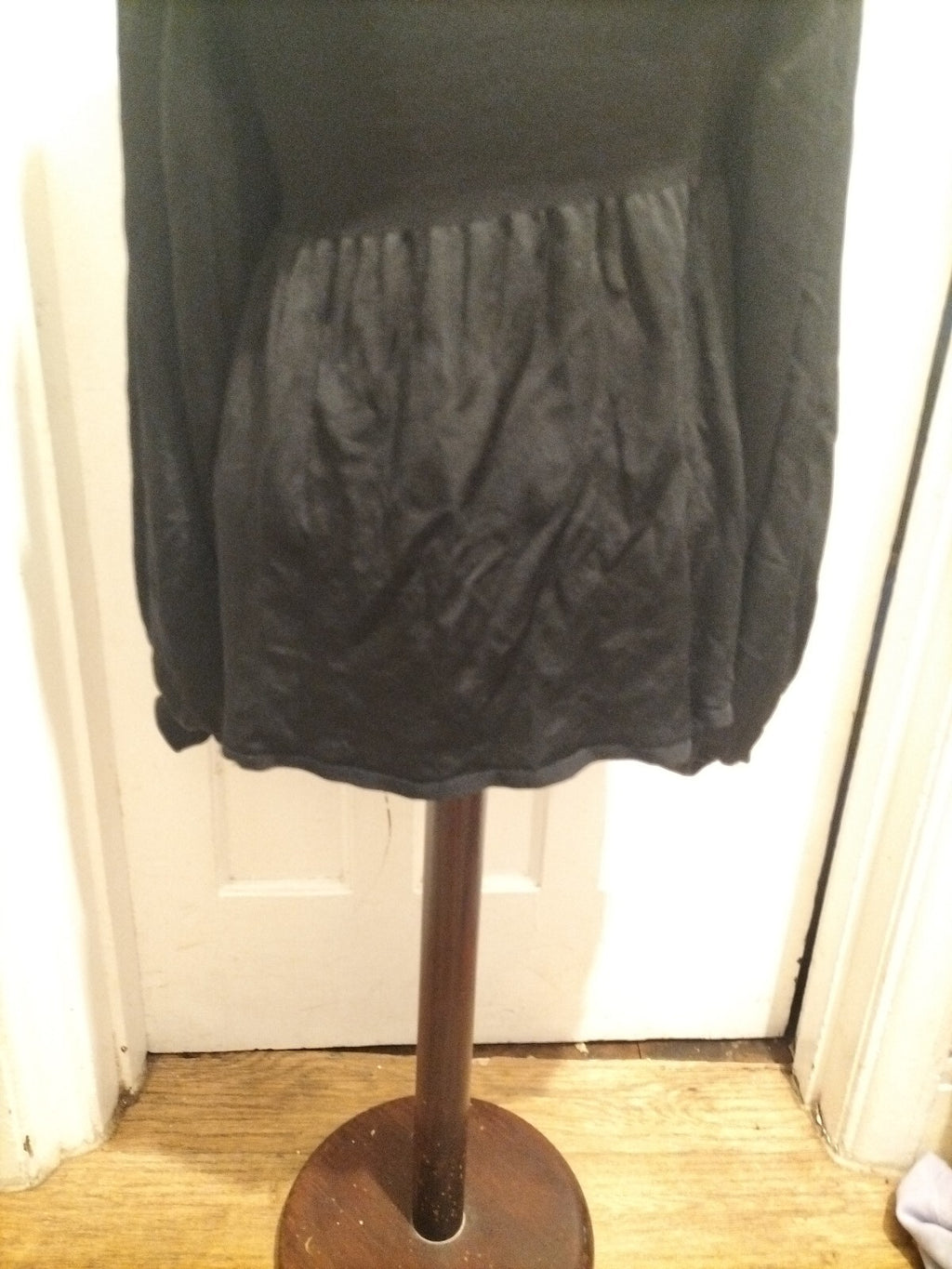Ladies H+M Size 8/10 Black Long Sleeved Heavy Dress