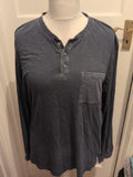 Mens F&F Size L Navy Long Sleeved Pyjama Top/T-shirt
