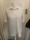Mens Woodbank Size Medium White Short Sleeved Polo