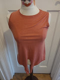 Ladies New Look Size 8 Burnt Orange Sleeveless Vest Top