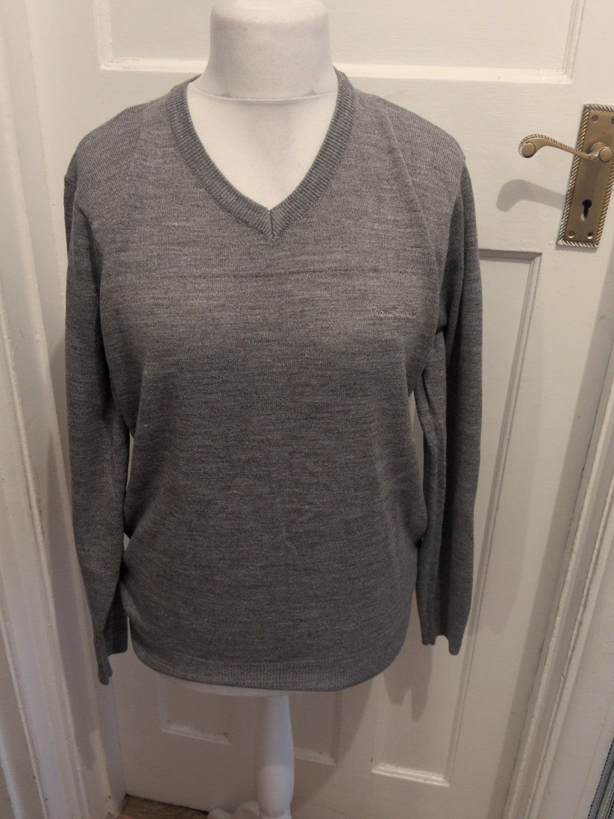 Pierre Carson Medium Grey Jumper Small Black Line On Chest