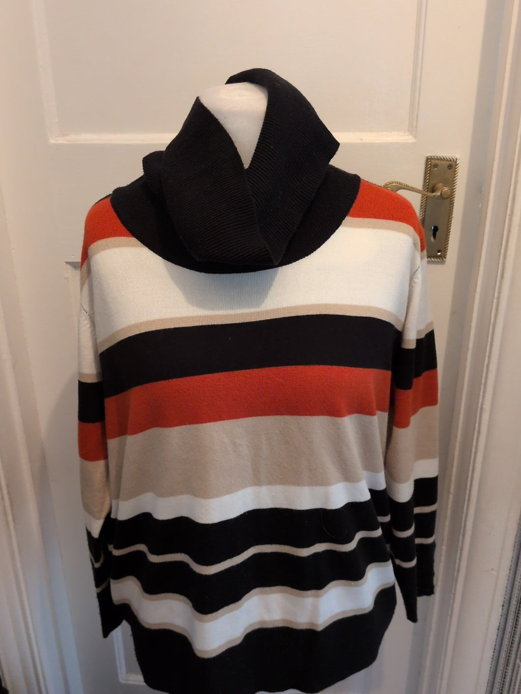 Isle 22-24 Multicoloured Striped Roll Neck Jumper