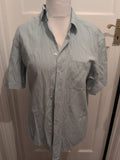 M&S Collection Medium Green Stripy Short Sleeve Shirt