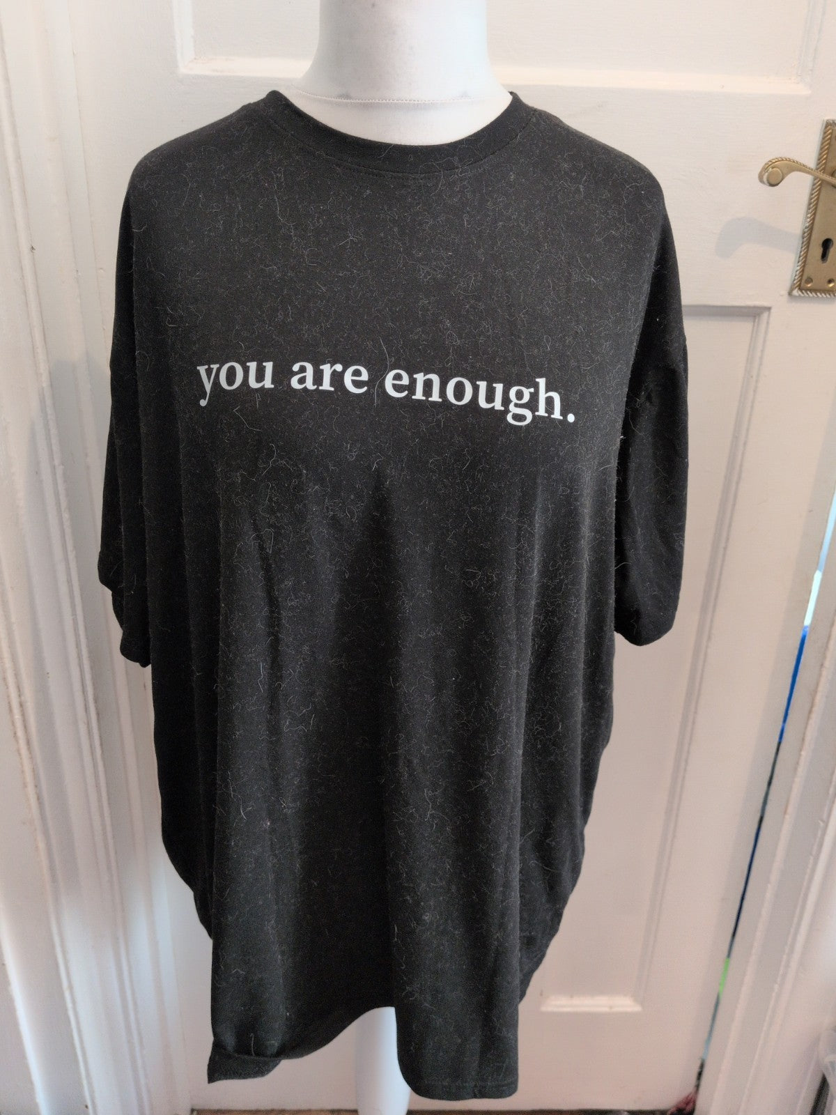 Mens Large Black You Are Enough T-shirt