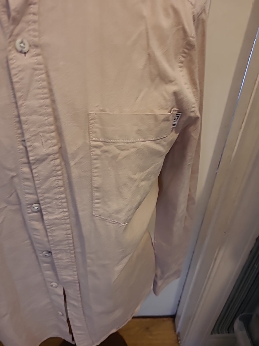 Mens Topman Size Medium Pale Pink Long Sleeve Shirt