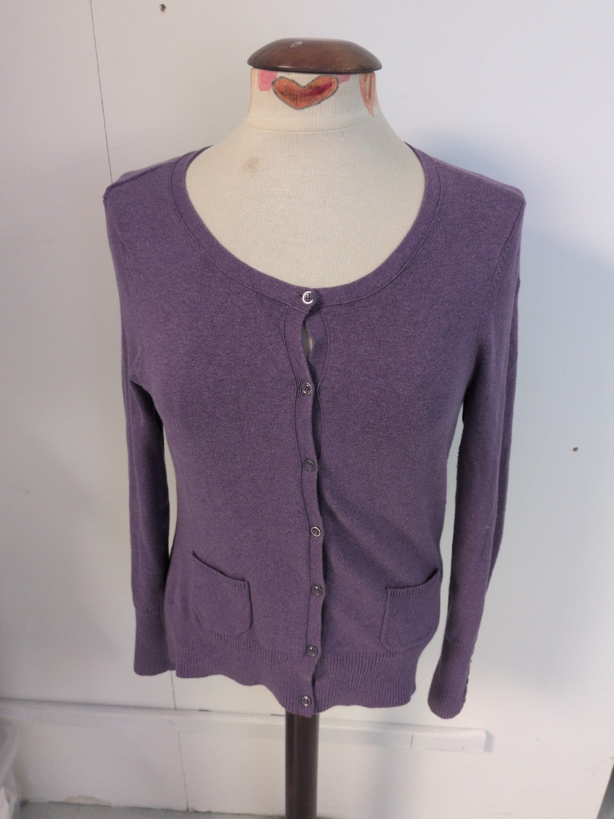 Red Herring 12 Purple Buttoned Cardigan