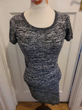 Ladies Short Sleeved Jumper Dress Size 10 Black/ White