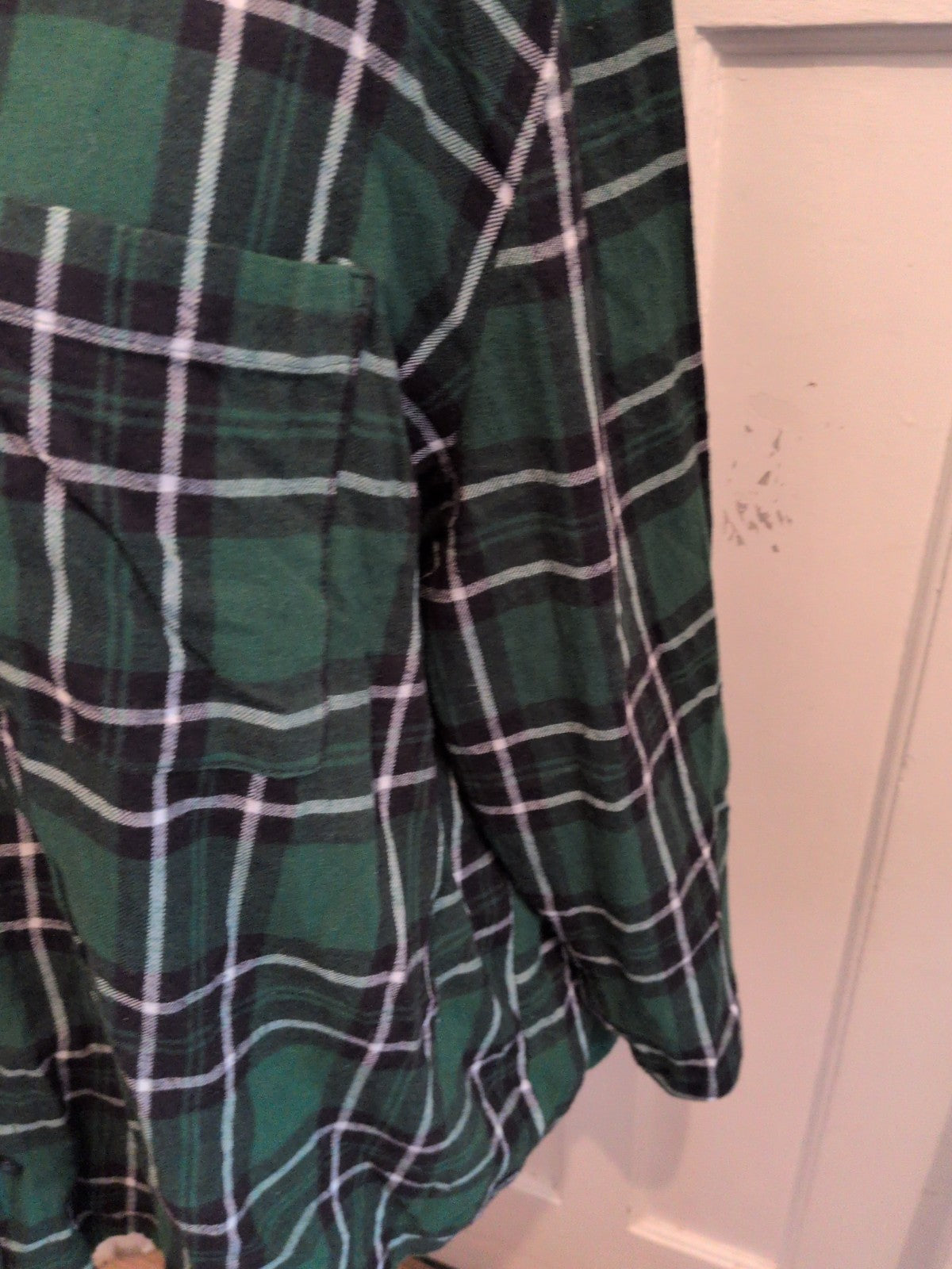 Primark XL Green Check Long Sleeve Buttoned Shirt
