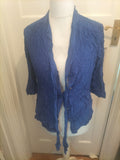 Ladies Laura Ashley Size 14 Blue Blouse Buttoned