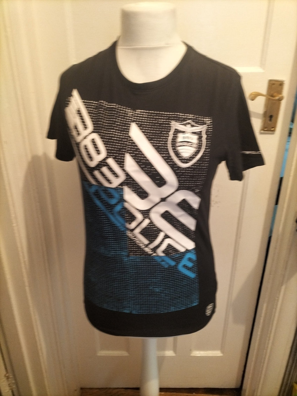 Mens 883 Police Size Small Black Print Tshirt