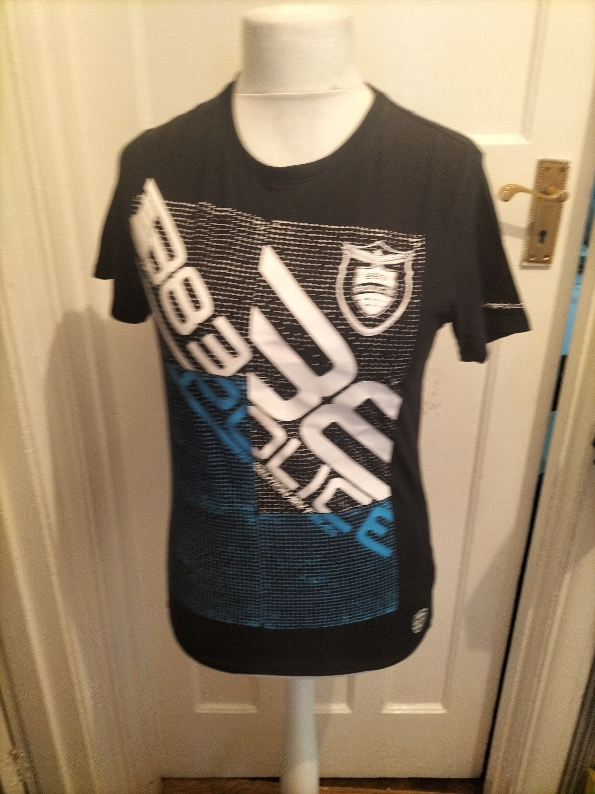 Mens 883 Police Size Small Black Print Tshirt