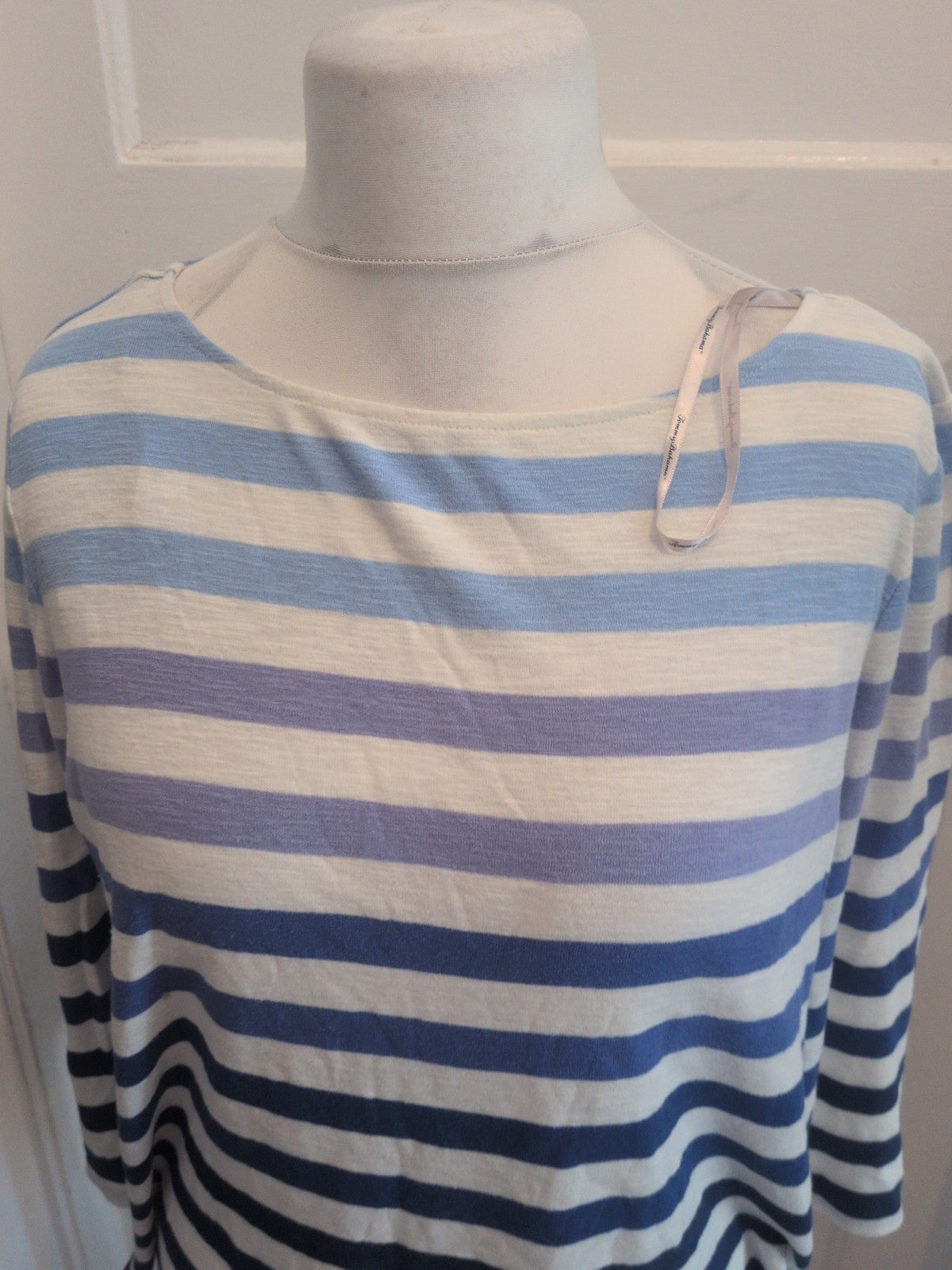 Tommy Bahama XL Blue Navy White Stripe Long Sleeve T-shirt