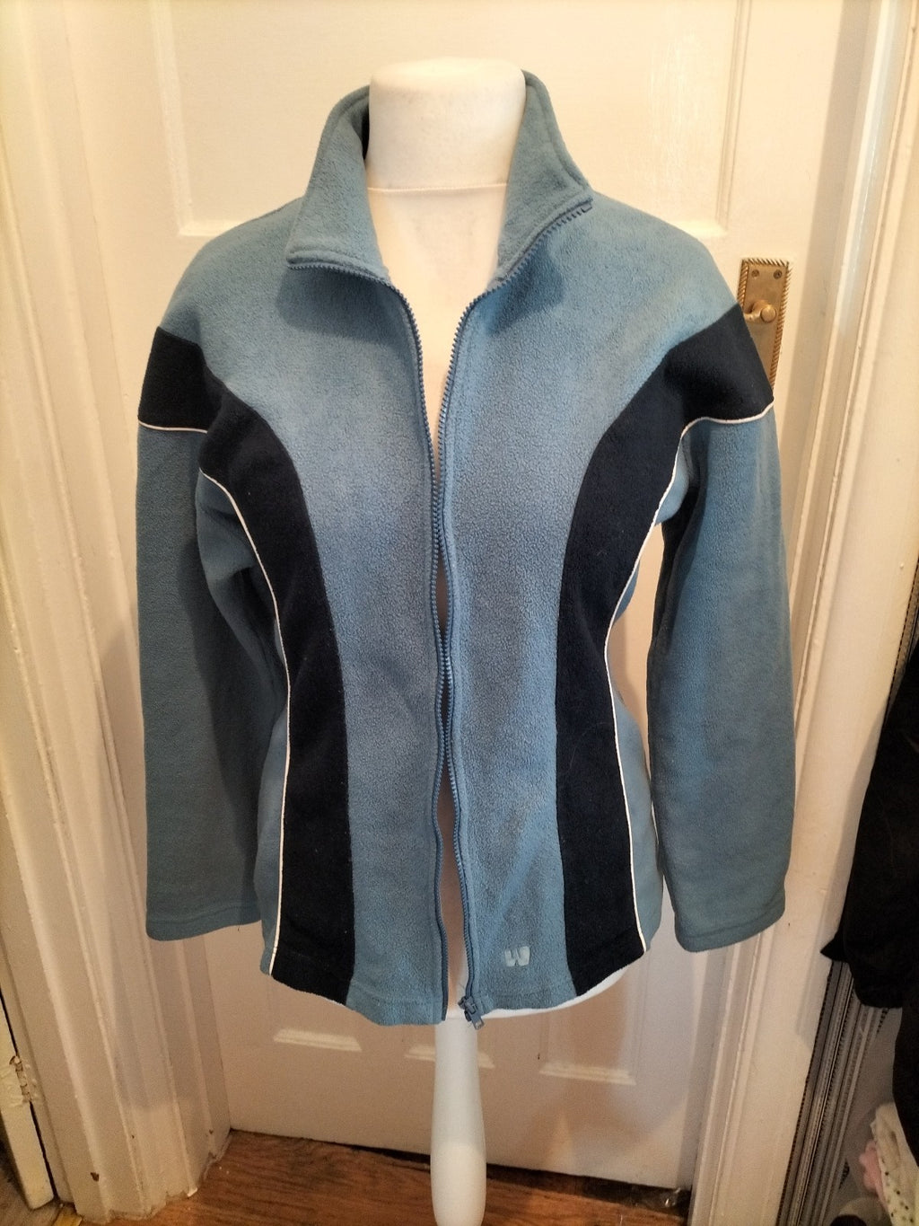 Mens Warp Size 40 Blue Full Zip Jumper