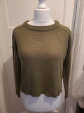 Ladies Divided Size M Khaki Long Sleeved Jumper Bobbling