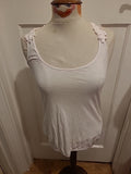 Ladies New Look Size 8 White Sleeveless Blouse