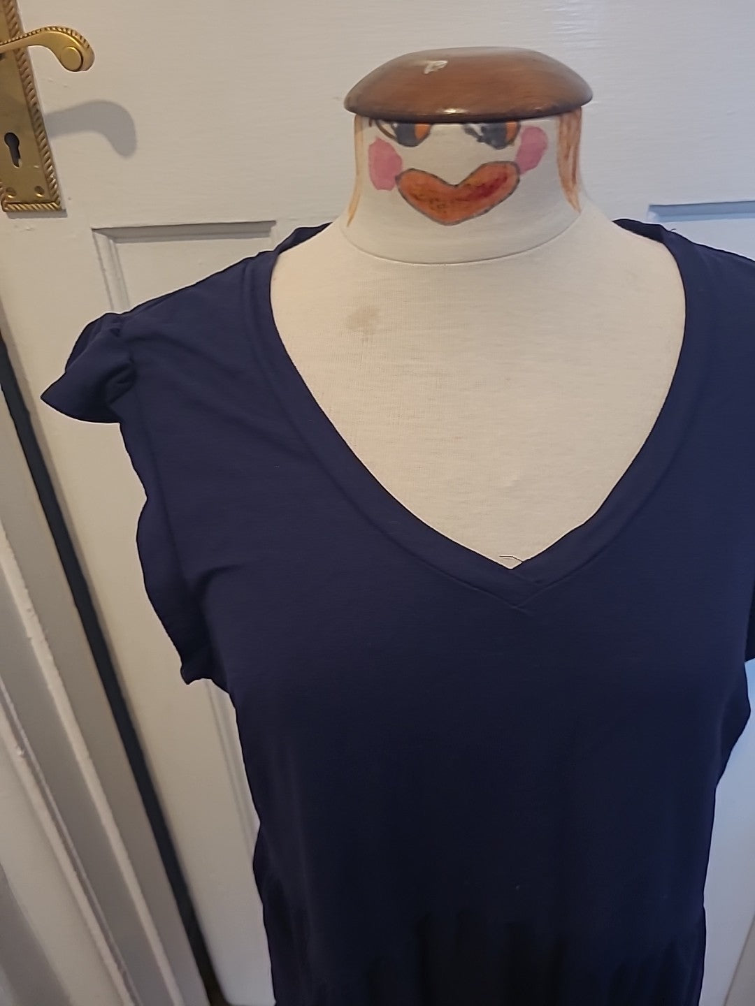 Ladies Pep&Co Size Large Navy Short Sleeved Midi Dress