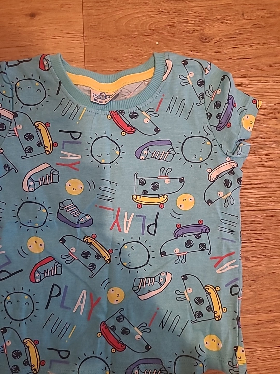 So Cute 9-12 Months Blue "Play" Tshirt