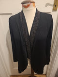 Ladies M&S Size 14 Black With Silver Diamonte Cardigan