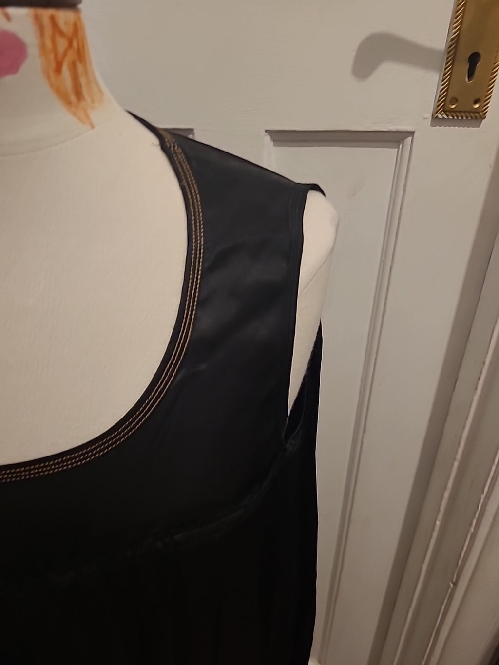 Ladies Gregory Brown Size 16 Black Sleeveless Elasticated Hem Dress