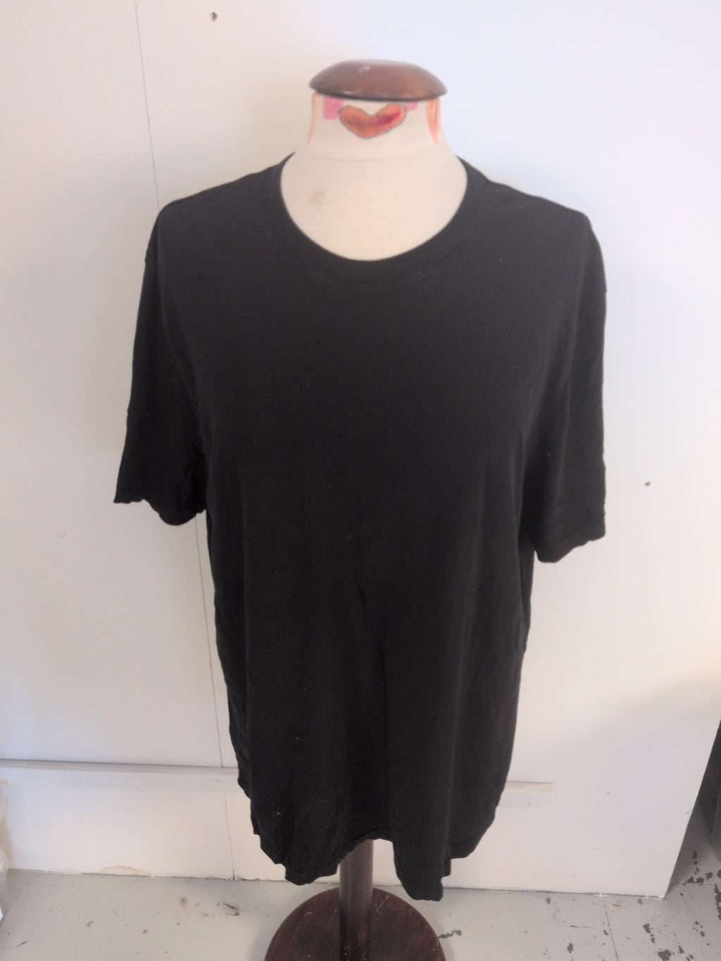 M&S Regular Fit XL Black Pure Cotton T-shirt Short Sleeve