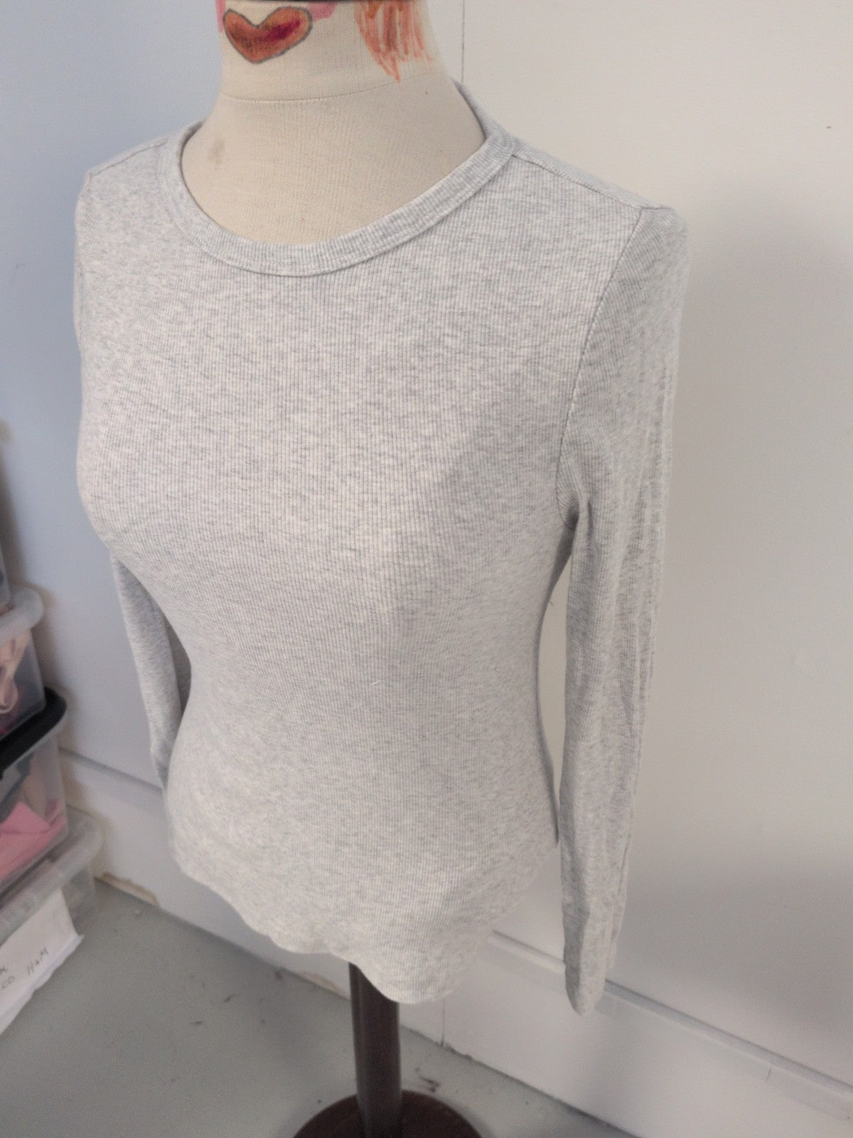 Marks And Spencer 10 Grey Long Sleeve T-shirt