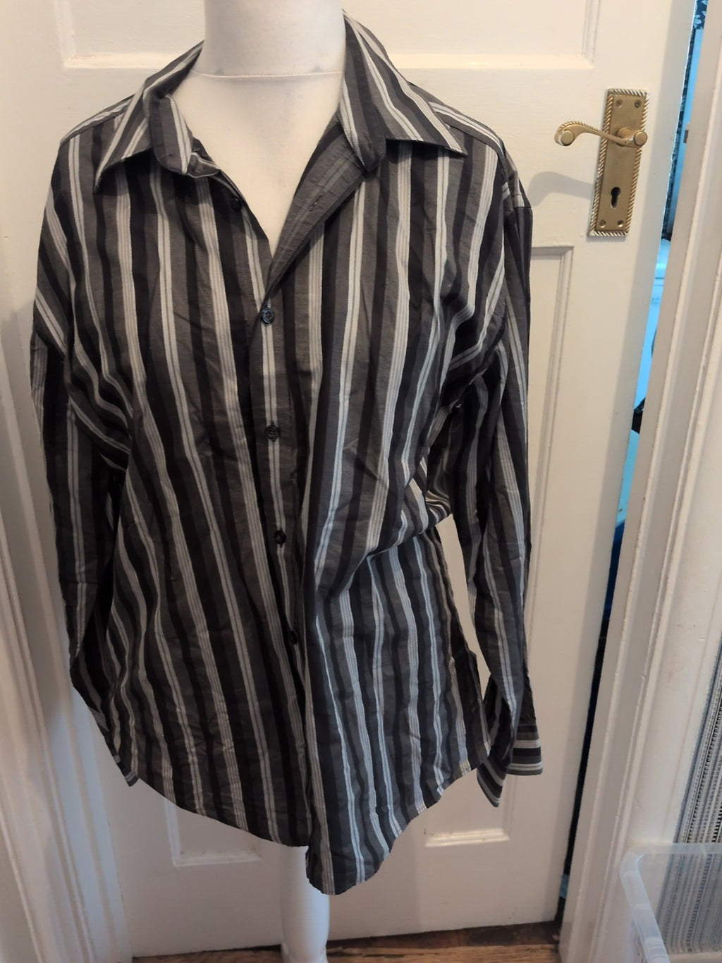 Autograph XL Luxury European Fabric Multi Stripe Long Sleeve Shirt