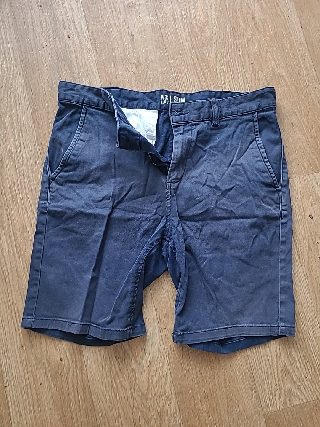 Mens Pep&Co Size W32 Slim Chino Shorts Navy
