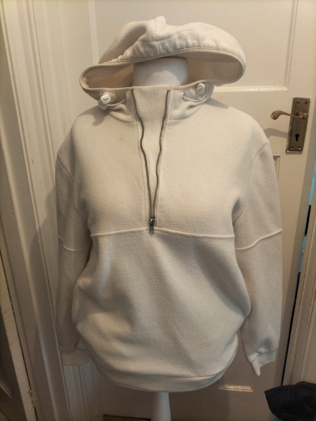 Topman Small Cream Hooded Pullover