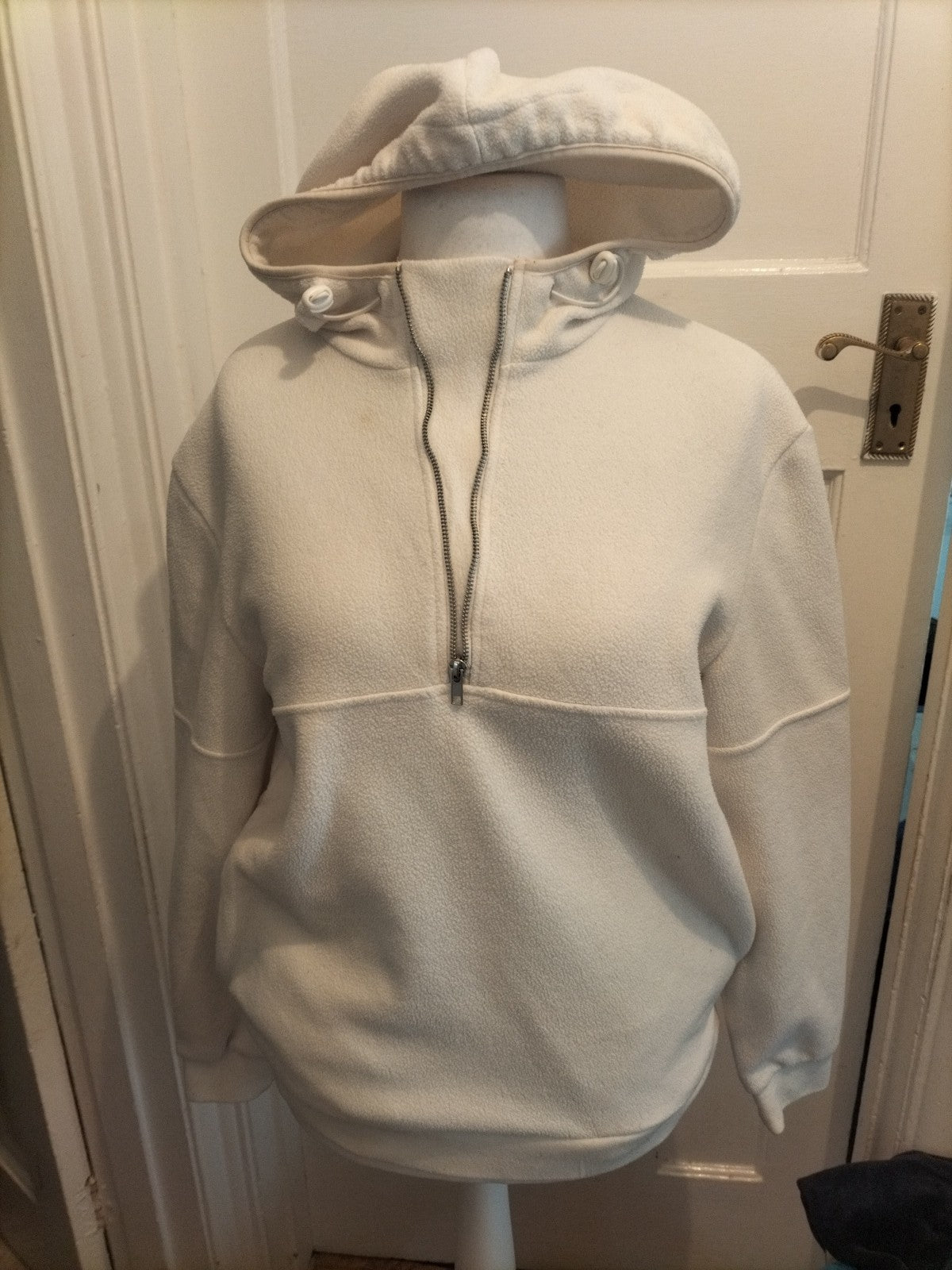 Topman Small Cream Hooded Pullover