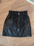 Girls H&M 9-10 Years Black Pleather Skirt