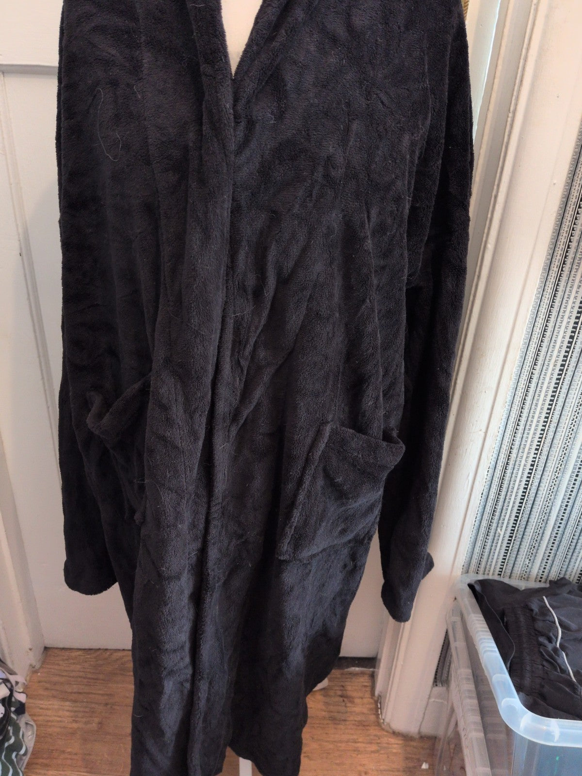 Richleys XL Black Ultra Soft Dressing Gown Robe No Cord