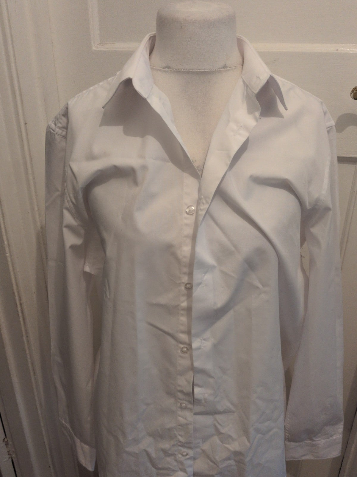 F&F Tailoring 17" Slim Fit White Shirt Long Sleeve