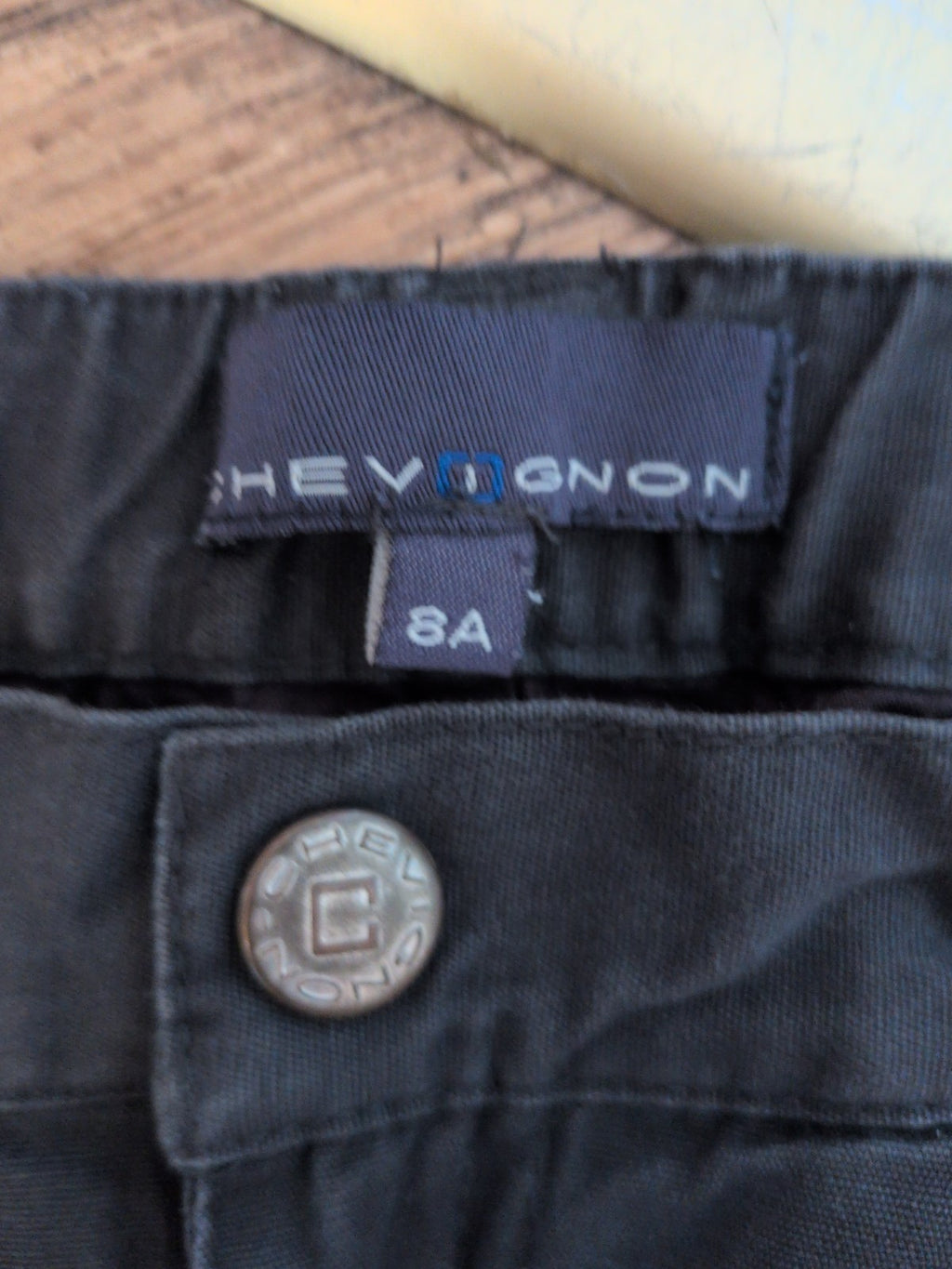 Boys Chevignon Charcoal Elasticated 8 Years Cargo Trousers