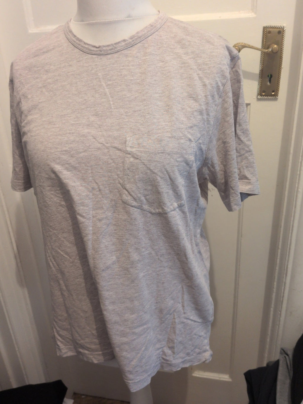 2XL Grey Short Sleeve T-shirt With Chest Pocket
