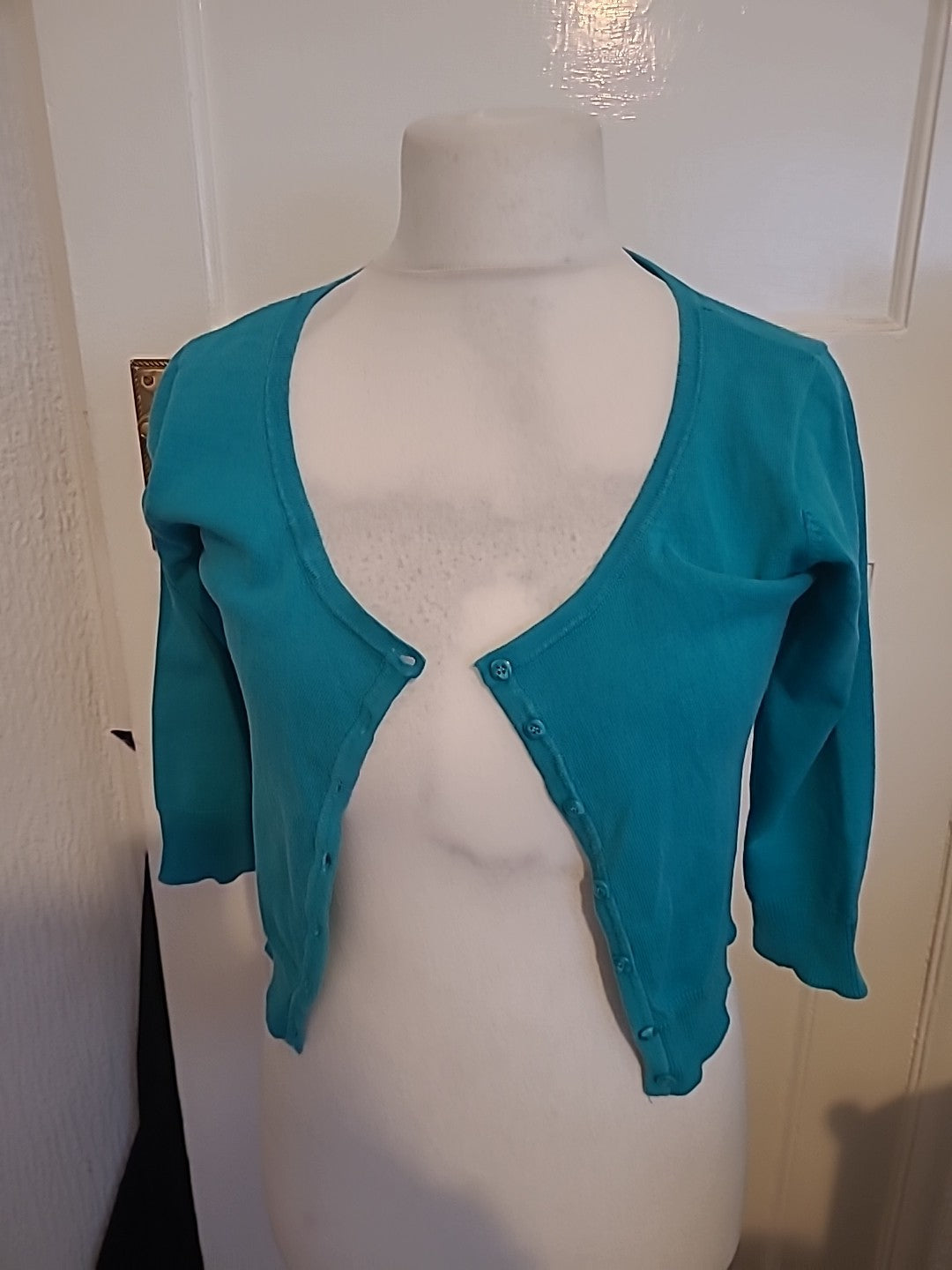 Ladies Primark Size 14 Green Long Sleeve Cardigan