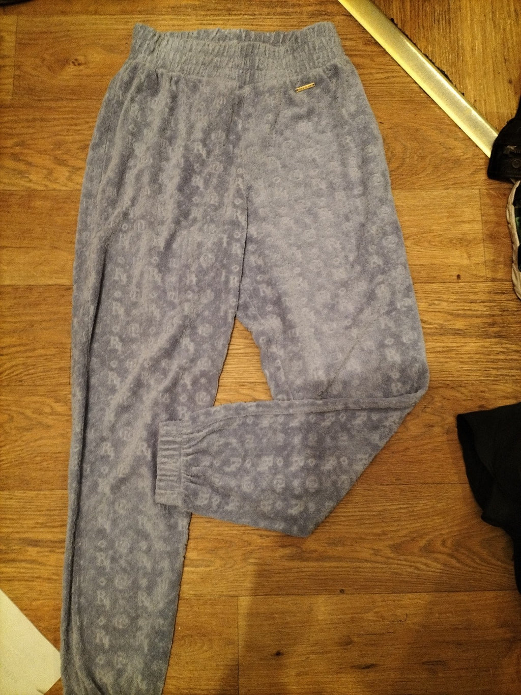 Ladies River Island Size Small Purple Patterned Elasticated Pyjama Bottoms